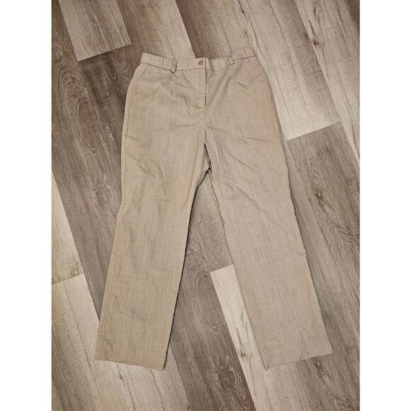 Women's Brown Tweed Wool Silk Blend Professional Preppy Style Pendleton Pants Si - Picture 1 of 8